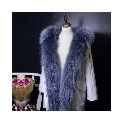 Women Raccoon Liner Loose Large Parkas