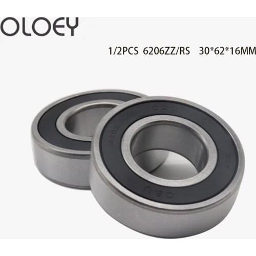 1/2PCS Free Shipping 6206 6206zz 6206rs 6206-2z 6206z 6206-2rs Zz Rs Deep Groove Ball Bearings 30 X 62 X 16mm High Quality