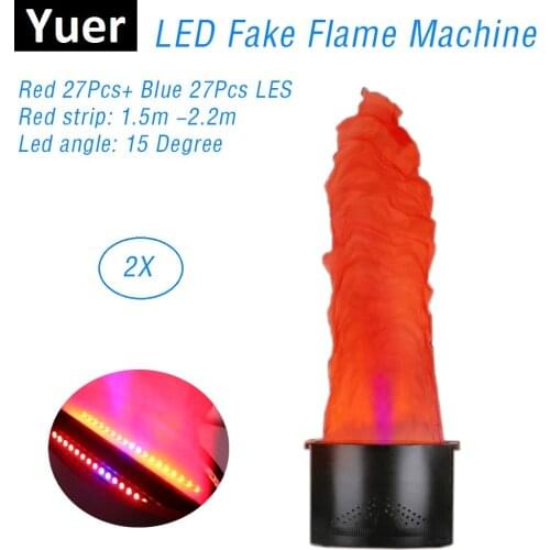 1.5-2.2 Meter RED Fake Fire Flame Lighting 54Pcs Fire Machine Stage Special Effect LED Lamp Silk DJ Disco Wedding Flame Machine