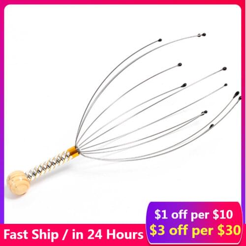 1 Anti-stress Tens Pain Relief Octopus Head Scalp Neck Stress Release Relax Claw Tool