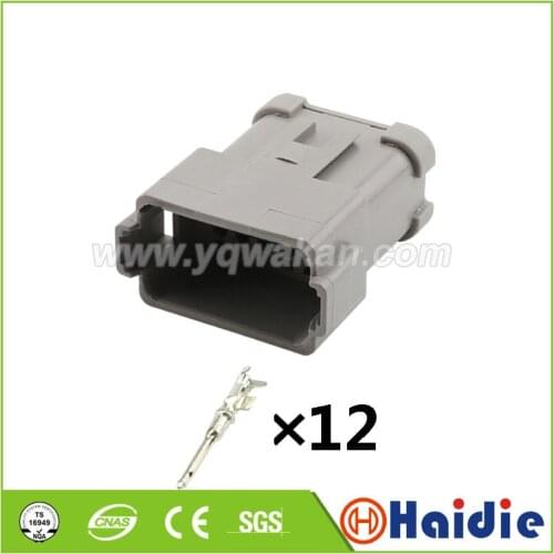 1sets 12pin auto electric plastic housing plug sealed wiring harness waterproof connector DT04-12PA-C017