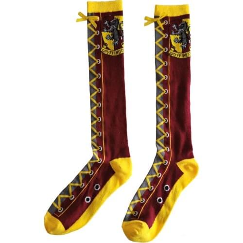 10 pairs Free shipping high quality cotton New Handmade Braid Cartoon Lion bow pattern women Over Knee Casual Stockings Meias