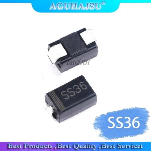 100PCS SS36 30v 60a SMD SR360 diode SMA sk36