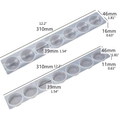 2Pcs 7 Chakras Orgone Pendant Resin Casting Mold Orgonite Energy Resin Mold Kit Drop shipping