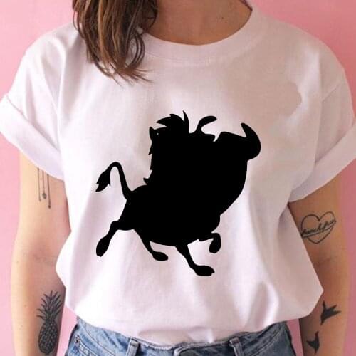 African Warthog Pumbaa Print Women Tshirt Casual Funny T Shirt Gift Lady Yong Girl Disney The Lion King T-shirt Unisex Drop Ship