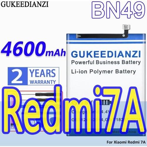 High Capacity GUKEEDIANZI Battery BN49 4600mAh For Xiaomi Redmi 7A Redmi7A