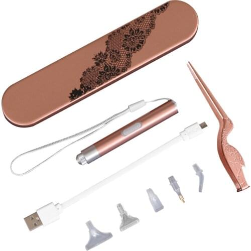 Diamond Painting Luminous Elbow Pen Set Multi-tip Point Drill Pen DIY Tools with USB Cable