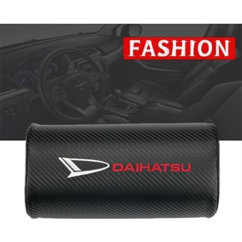 Car neck pillows both side pu leather single headrest case for Daihatsu D-Base D-R Pico Copen Sirion Mira Materia Kopen