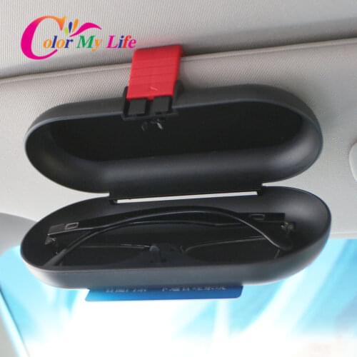 Color My Life New Car Sun Visor Glasses Case Sunglasses Holder Box for Jeep Compass 2017 2018 2019 2020 Accessories
