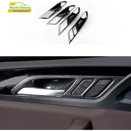 Car Style Interior Door Handle Frame Decoration Cover Trim for BMW G01 G02 2019~ X3 X4 Series