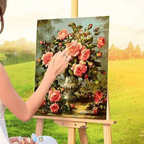 Flower Bouquet Paint By Numbers Package Acrylic Paints 50*70 Painting On Canvas New Design Crafts For Adults Handicraft