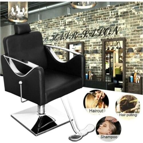 Barbershop Hydraulic Rotatable Barber Chair Fashion Simple Black Hair Cutting Chairs Sillas De Salon De Belleza