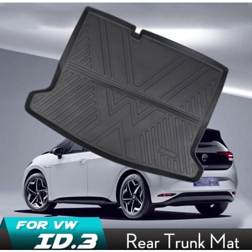 Update ID.3 TPE Trunk Mats For VW ID3 2021 TPE Rear Back Trunk Car Mat Waterproof Nonslip Healthy Parts Interior Car Accessories