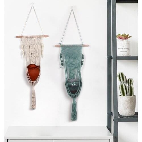 Creative Ornaments Tapestry Blasket With Tassel Wall Hanging Background Hotel Decor Hand-woven Linen Boho Style Pendant