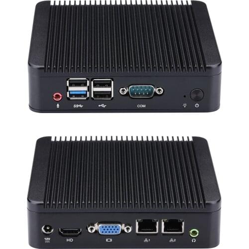 Qotom Mini Computer Q192S Celeron N2920 ubuntu linux Mini PC Dual lan Fanless Mini PC