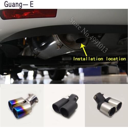 Car stickers body cover muffler exterior back end pipe dedicate exhaust tip tail outlet ornament 1pcs For Peugeot 408 2010-2013