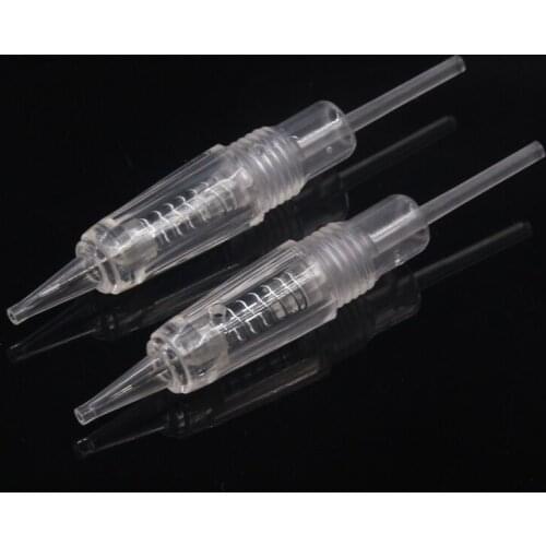 Disposable Eyebrow Cartridge Transparent Disposable Non-toxic Eyebrow Eyeliner Lip Microblading Permanent Makeup Screw Machine For PMU Microblading Needles