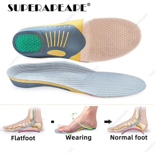 PVC Orthopedic Insoles Orthotics flat foot Health Sole Pad for Shoes insert Arch Support pad for plantar fasciitis Feet Care
