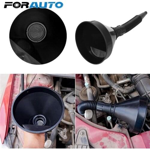 Plastic With Spout Pipe Pour Diesel Gasoline Car Truck Motorcycle Filled Car Repair Tool Universal Oiler Filter Funnel