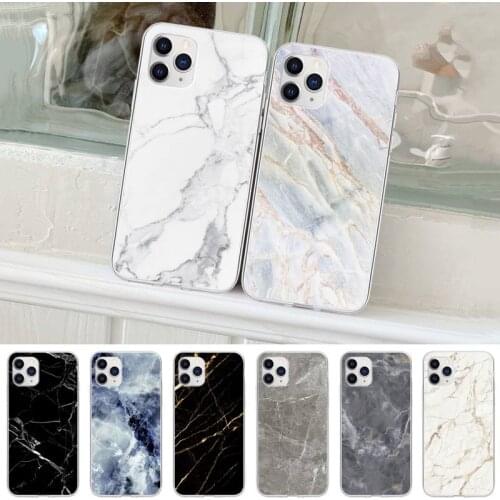 Pink White Marble Phone Case For Samsung Galaxy A51 A71 S20 S10e S8 S7 S9 S10 Plus Transparent Cover