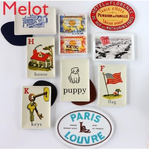 Hand-Painted American Creative Ceramic Decorative Plate Restaurant Background Wall Hanging Swing Plate Saucer Ceramic Household