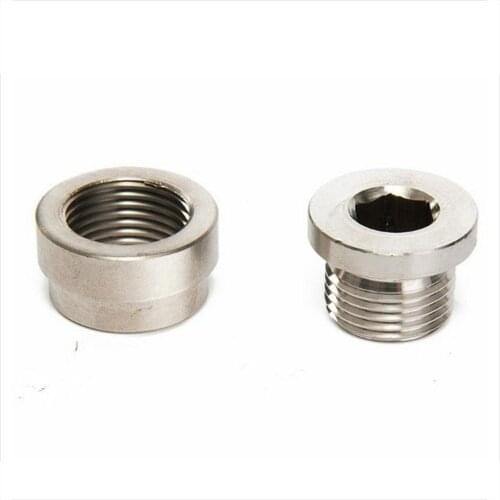 Low price Universal Oxygen Sensor Hex Plug Screw And Nut 304 Stainless Steel Oxygen Sensor M18x1.5 Exhaust Weld fast shipping