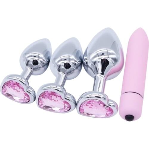 Vagina Balls Anal Beads Crystal Jewelry Heart Stainless Steel Butt Plug Dildo Bullet Vibrator Anal Plug Sex Toys anal butt plug