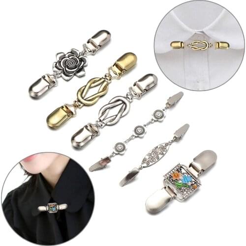 Women Cardigan Sweater Blouse Pins Shawl Brooch Clips Shirt Collar Retro Duck Clip Winter Scarf Clasps Charm Broche Accessories