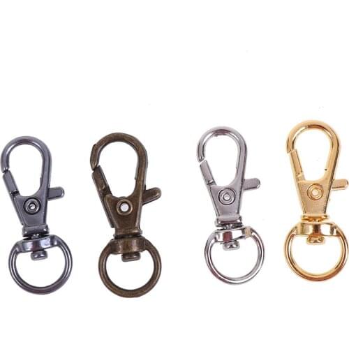 10Pcs/pack Metal Clip Swivel Trigger Clips Key Hooks retaining ring DIY Craft Lobster Clasp