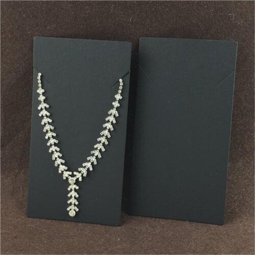 100Pc Kraft Paper Jewelry Necklace Earrings Display Cards Pendant Card Necklace Card Rectangle Blank Simple Style Accessorie Car