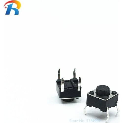 1000pcs/lot 100% NEW Mini Micro Momentary Tactile Push Button Switch 6*6*5mm 4 pin ON/OFF keys button SMD 6x6x5 DIP