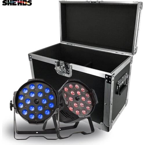 4pcs With Flight Case18x12W RGBWA/18x18W RGBWA+UV LED Par Light Outdoor Zoom Par Light For Bar Party Dj Disco Dance Floor Clubs