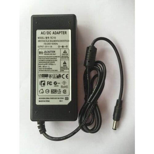 20PCS 12V 6A high quality 72W Led Power Adapter for 5050/3528 SMD LED Light or LCD Monitor DC plug 5.5mm x 2.1mm-2.5mm