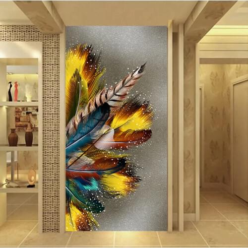Golden Feather abstract Full Square/round Drill 5d diy diamond painting Diamond Embroidery mosaic canvas painting home decor