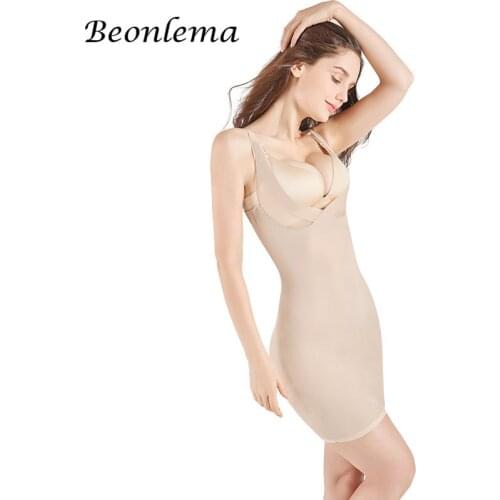 Beonlema Slimming Slips Shapewear For Women Underbust Push Up Body Shaper Femme Sexy Modeling Strap