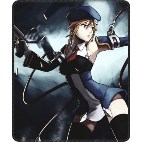 Blazblue Noel Vermillion Novelty Mouse Pad Crest Fighting Game Lockedge Desk Mat Pads Natural Rubber PC Table Decoration Cover