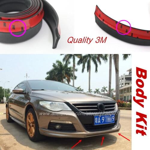 Car Bumper Lip Deflector Lips For Volkswagen Passat CC Jetta Golf GTI Scirocco polo Tiguan Front Spoiler Skirt Body Kit Strip