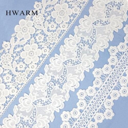 HAWARM 10Yard New Hollow Out Milk Silk Curtain Lace Fabric White Mesh Embroidery Sewing Trim Diy Exquisite Wedding Decoration