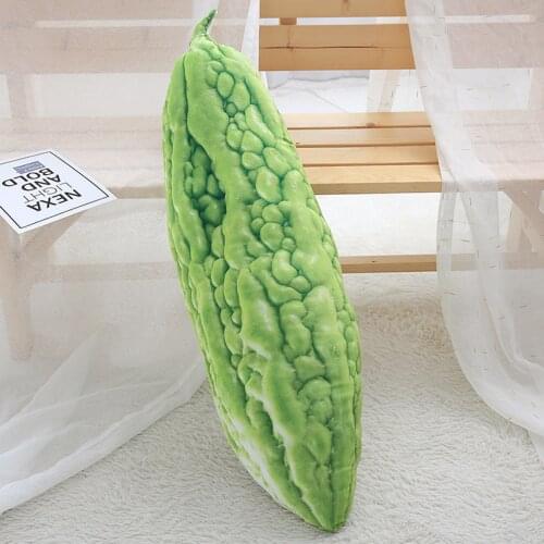 Simulated Plush Vegetables Pumpkin Bell Pepper Chili Bitter Gourd Towel Gourd Cucumber Stuffed Food Pillows Sofa Cushion Pr