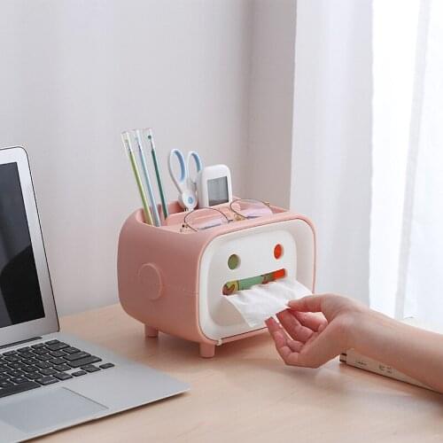 Tissue box pumping box home living room dining room coffee table desktop cute multifunctional remote control storage home