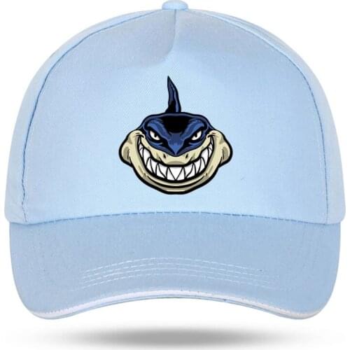 Hot sale Fashion cap Men women Lovely Shark Cartoon Colored Baseball cap Cartoon Dad hat Adjustable Sports Velcro Hat