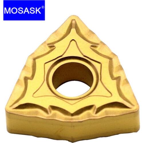 MOSASK WNMG 10pcs WNMG080408-CQ ZC25 Medium Finish Machining of Steel Processing Tungsten Carbide Inserts