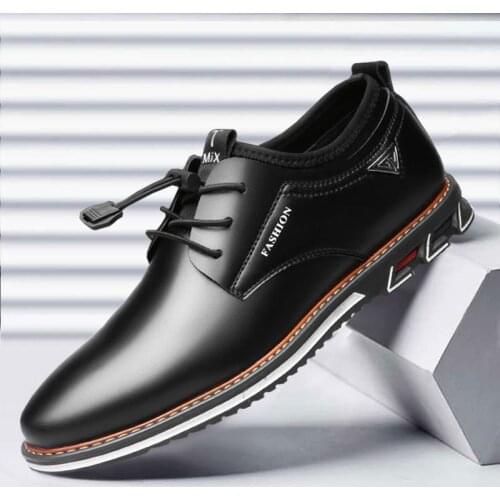 Mens leather shoes round-headed trend mens shoes mens casual comfortable mens shoes mens shoes mens loafers