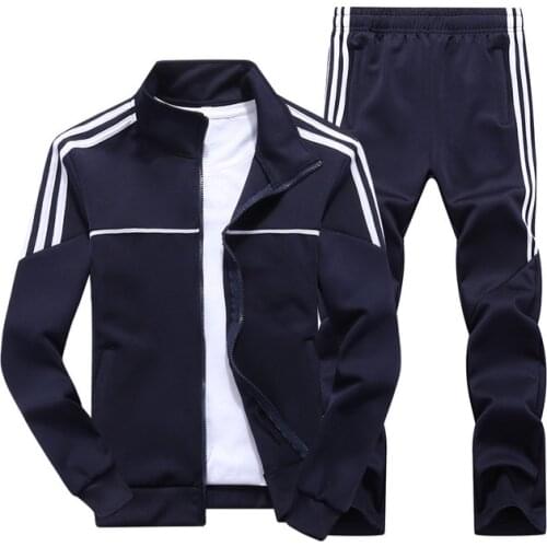 2021 new mens spring and autumn sportswear 2-piece sports suit jacket + pants sports suit sportswear