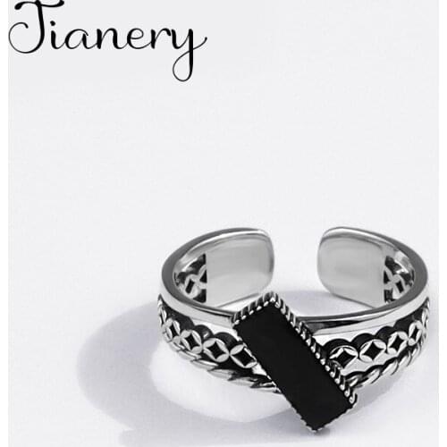 New Trendy Charm Black Chains Rings For Women Men Boho Knuckle Party Rings Punk Cocktail Jewelry Girls Gift anillos 2021