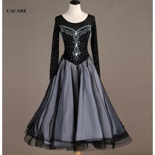 Ballroom Dress Dance Competition Dresses Gown Waltz Standard Dancing Clothes Costume Latina Customize D0570 Rhinestones Big Hem
