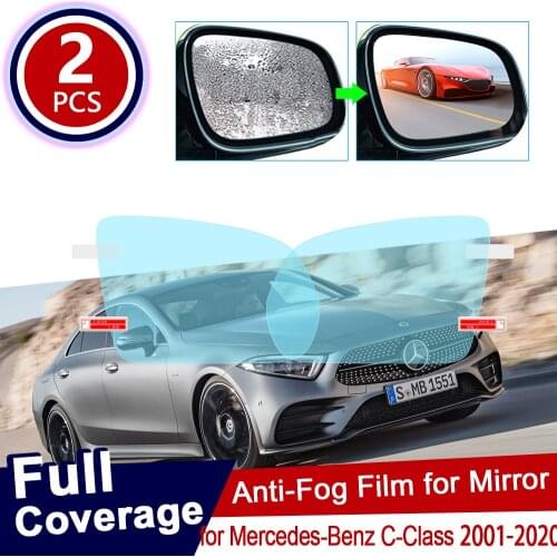 For Mercedes Benz C-Class W203 W204 W205 C-Klasse C180 C200 C220 C250 C300 Anti Fog Film Rearview Mirror Car Accessories 2015