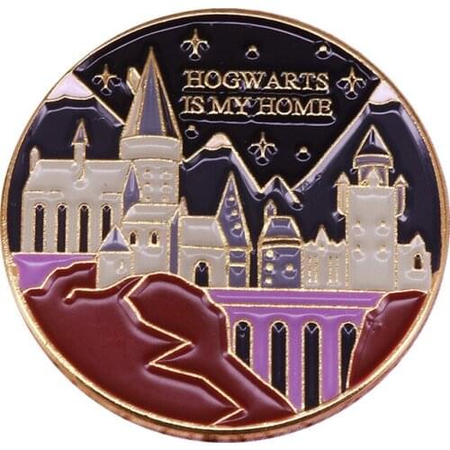 Custom Fairytale Magic Castle Enamel Lapel Pin Jewelry Brooch for Girls Kids Welcome to Customize with Your Logo Design