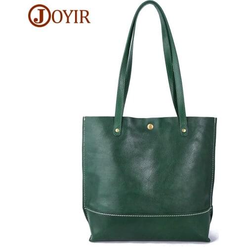 JOYIR Genuine Leather Women Shoulder Bag Natural Leather Casual Female Totes Bag Elegant Luxury Handbag Women Tote Bags Designer