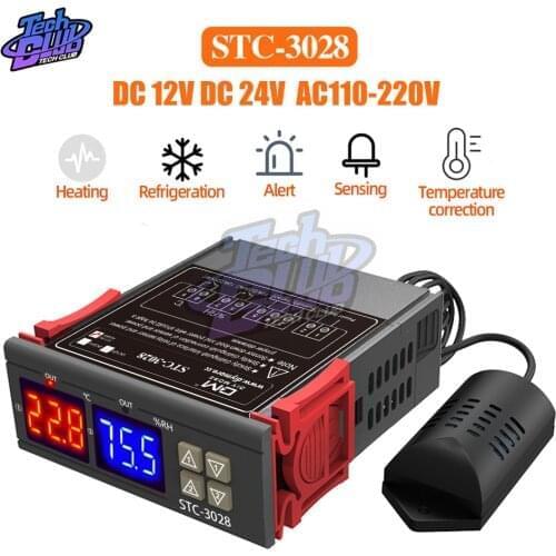 STC-3008 STC-3028 Temperature Controller Thermostat Humidity Control Thermometer Hygrometer Controller XH-W1411 DC12V AC110-220